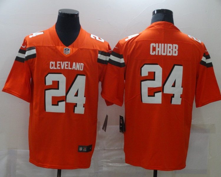 Men's Cleveland Browns Nick Chubb #24 Orange Jersey