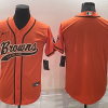 Men's Cleveland Browns Orange Blank Jersey