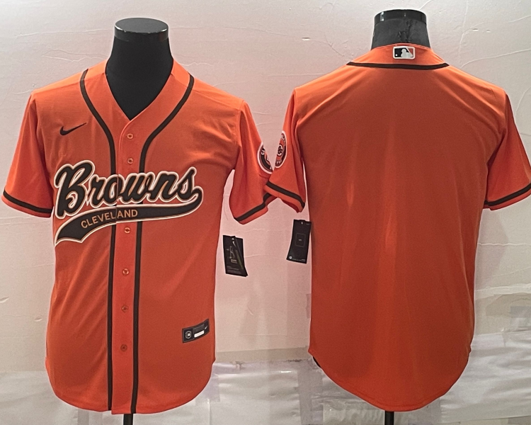 Men's Cleveland Browns Orange Blank Jersey