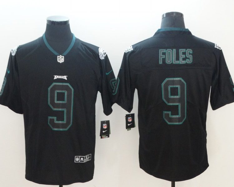 Men's Philadelphia Eagles #9 Nick Foles Black Jersey