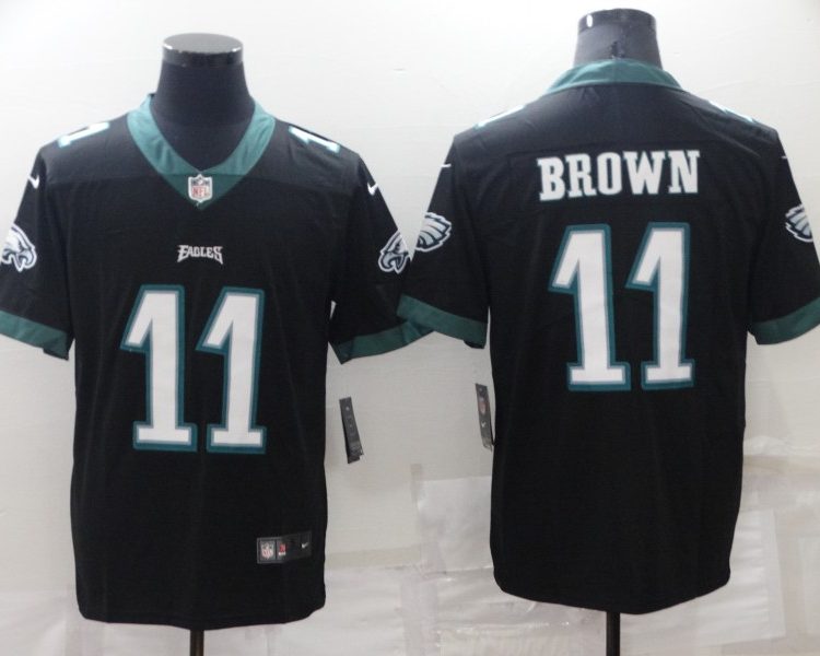 Men's Philadelphia Eagles A.J. Brown #11 Black Jersey