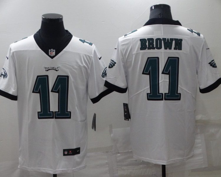 Men's Philadelphia Eagles A.J. Brown #11 White Jersey