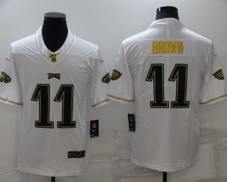 Men's Philadelphia Eagles A.J. Brown #11 White Jersey