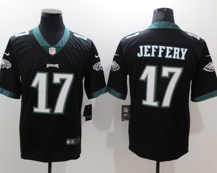 Men's Philadelphia Eagles Alshon Jeffery #17 Black Jersey