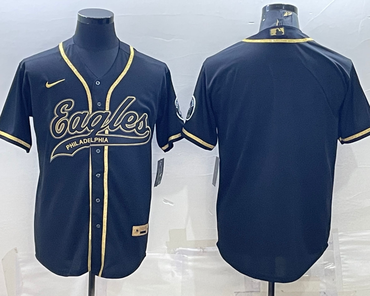 Men's Philadelphia Eagles Black Blank Jersey