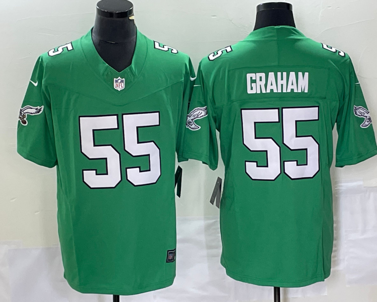 Men's Philadelphia Eagles Brandon Graham #55 Kelly Green Jersey