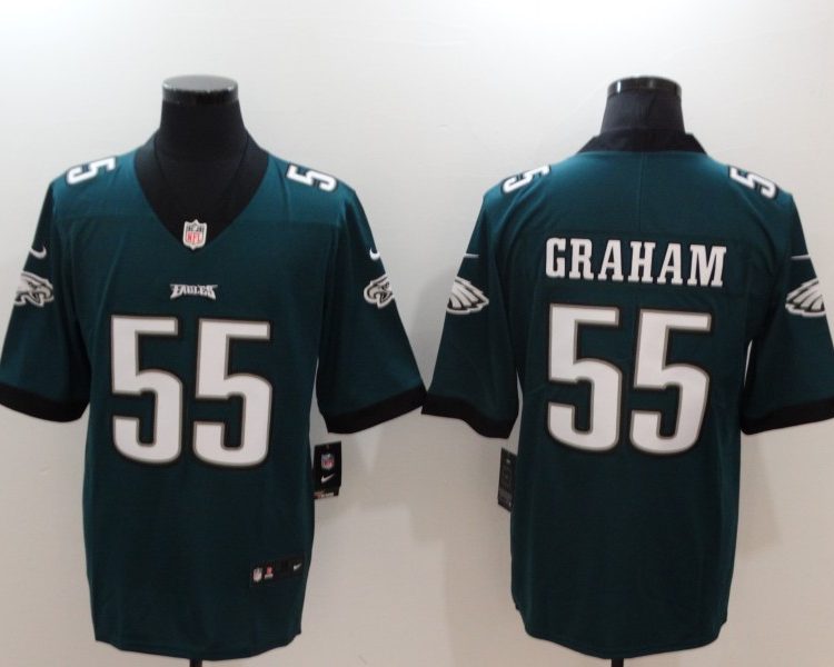 Men's Philadelphia Eagles Brandon Graham #55 Midnight Green Jersey