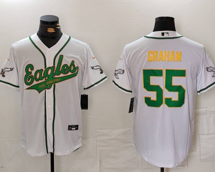 Men's Philadelphia Eagles Brandon Graham #55 White Jersey