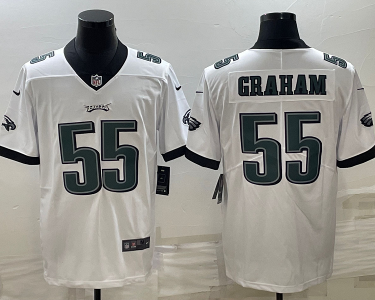 Men's Philadelphia Eagles Brandon Graham #55 White Jersey