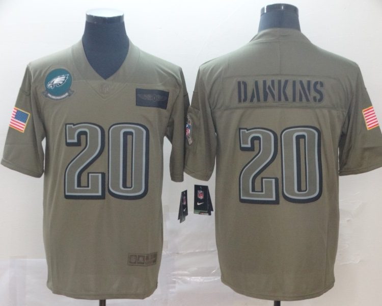 Men's Philadelphia Eagles Brian Dawkins #20 Brown Jersey
