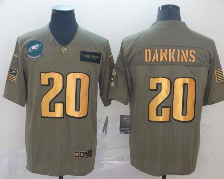 Men's Philadelphia Eagles Brian Dawkins #20 Brown Jersey
