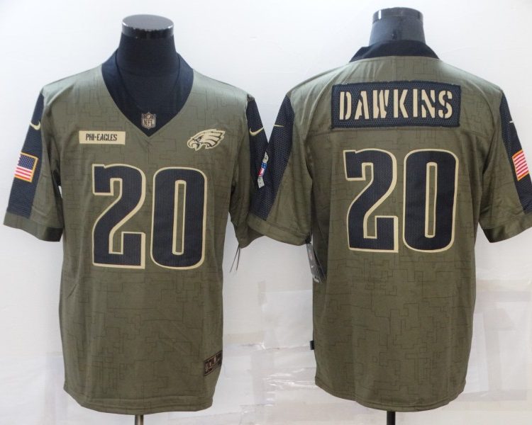 Men's Philadelphia Eagles Brian Dawkins #20 Brown Team Jersey