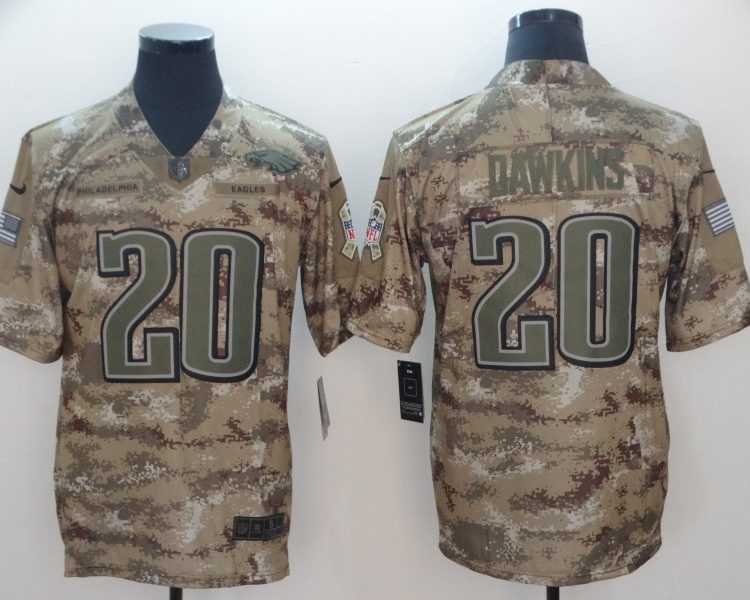Men's Philadelphia Eagles Brian Dawkins #20 Camouflage Jersey