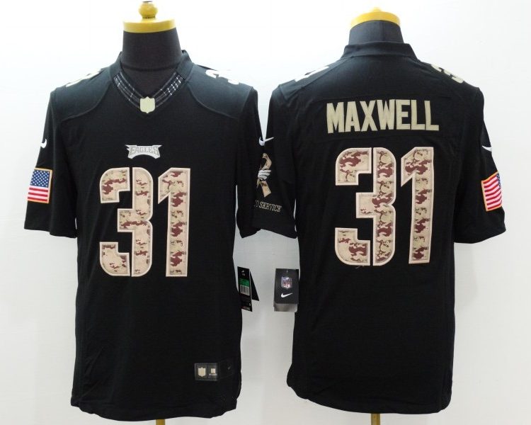 Men's Philadelphia Eagles Byron Maxwell #31 Black Jersey