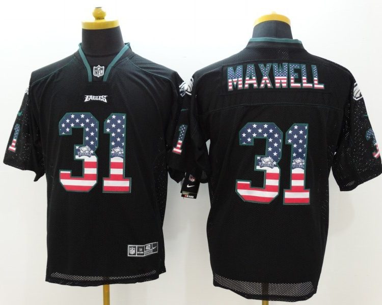 Men's Philadelphia Eagles Byron Maxwell #31 Black Jersey