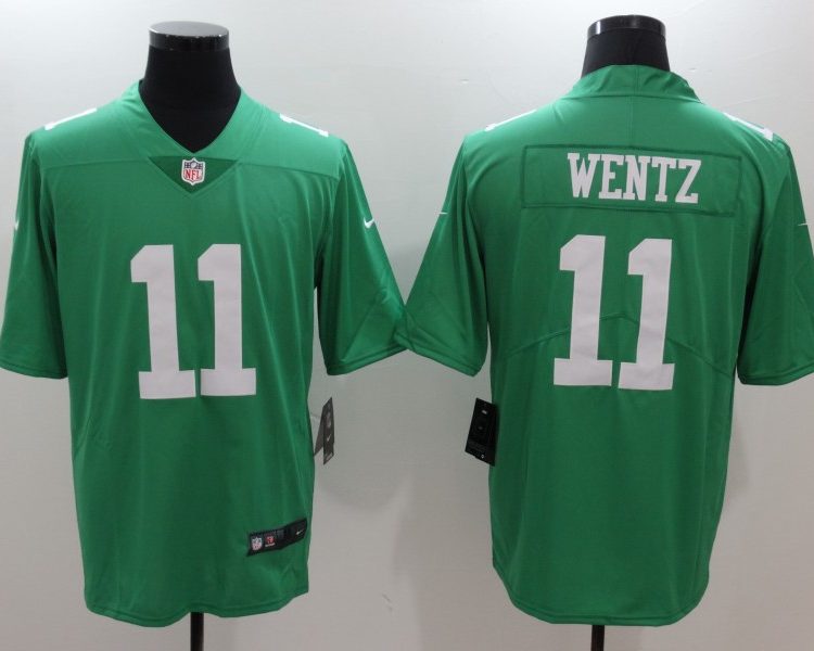 Men's Philadelphia Eagles Carson Wentz #11 Green Jersey