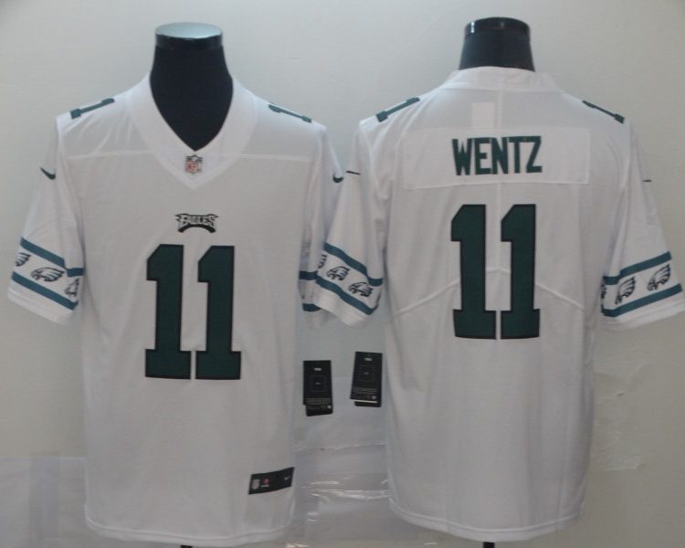 Men's Philadelphia Eagles Carson Wentz #11 White Jersey