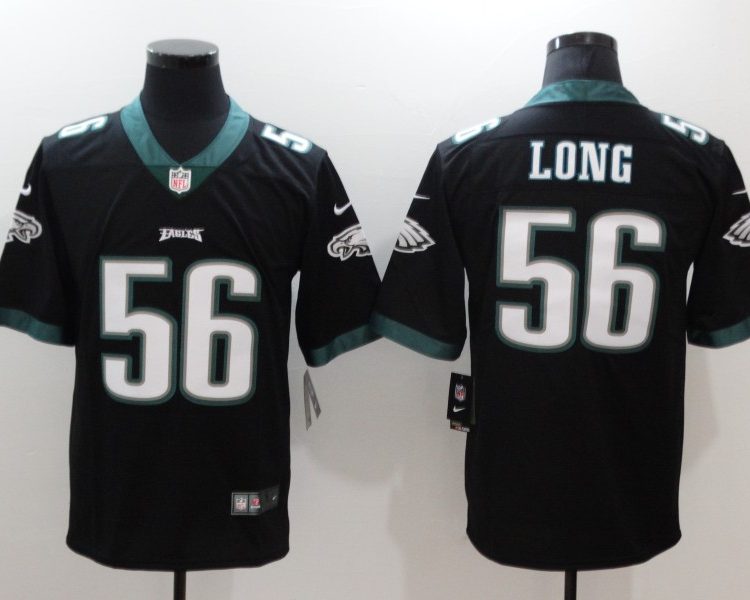 Men's Philadelphia Eagles Chris Long #56 Black Jersey