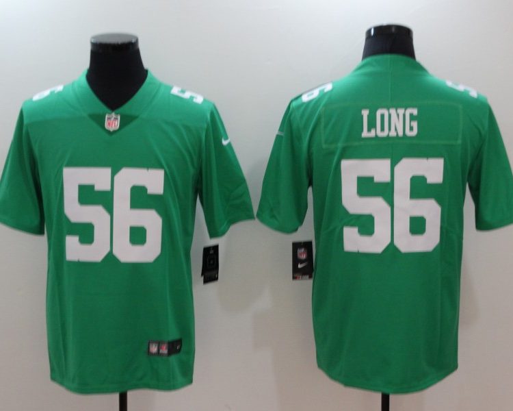 Men's Philadelphia Eagles Chris Long #56 Green Jersey