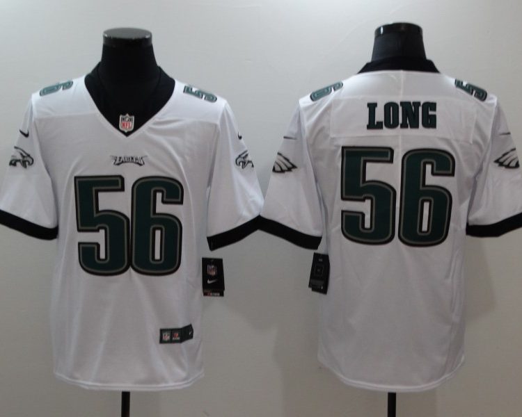 Men's Philadelphia Eagles Chris Long #56 White Jersey