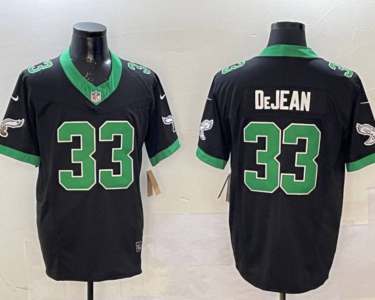 Men's Philadelphia Eagles Cooper DeJean #33 Black Jersey