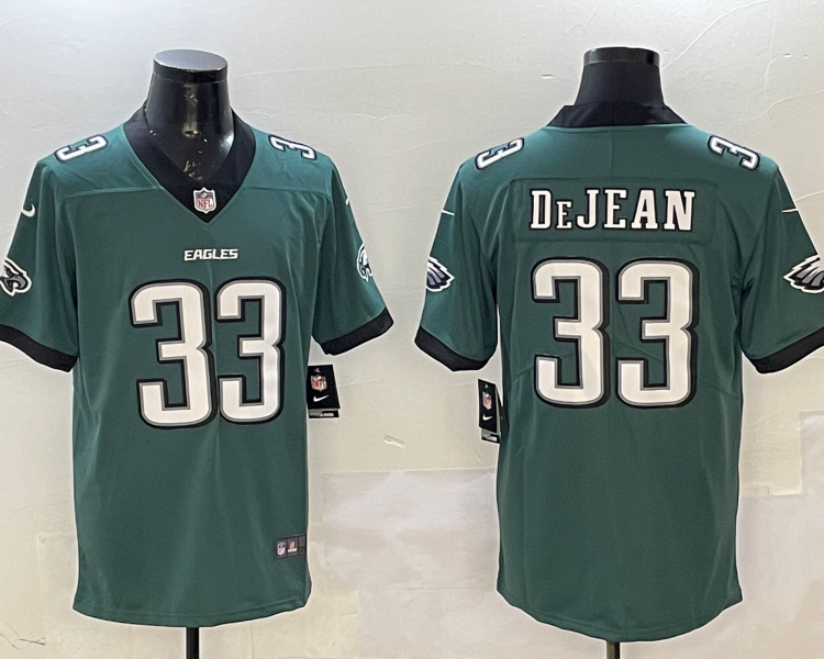 Men's Philadelphia Eagles Cooper DeJean #33 Midnight Green Jersey