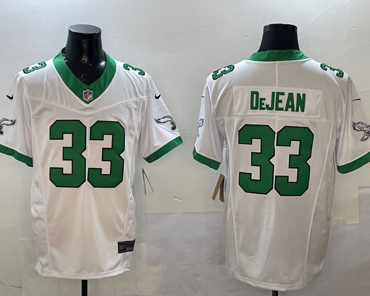 Men's Philadelphia Eagles Cooper DeJean #33 White Jersey
