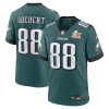 Men's Philadelphia Eagles Dallas Goedert #88 Midnight Green Super Bowl LIX Jersey
