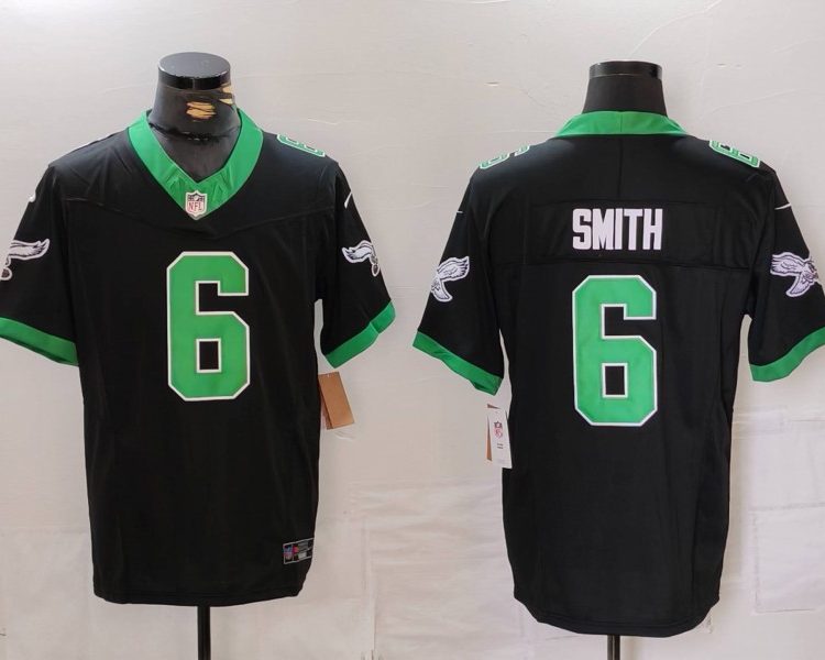 Men's Philadelphia Eagles DeVonta Smith #6 Black Alternate Jersey