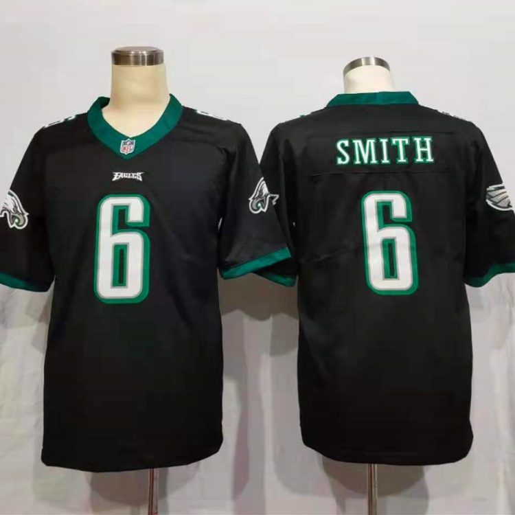 Men's Philadelphia Eagles DeVonta Smith #6 Black Jersey