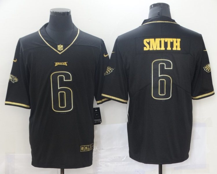 Men's Philadelphia Eagles DeVonta Smith #6 Black Jersey