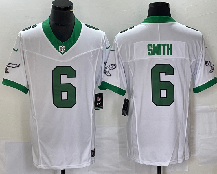 Men's Philadelphia Eagles DeVonta Smith #6 White Jersey