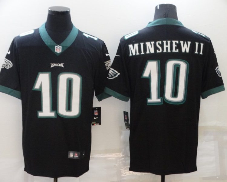 Men's Philadelphia Eagles Gardner Minshew II #10 Black Jersey