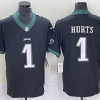 Men's Philadelphia Eagles Jalen Hurts #1 Black Jersey