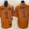 Men's Philadelphia Eagles Jalen Hurts #1 Brown 2023 Salute To Service Limited Jersey