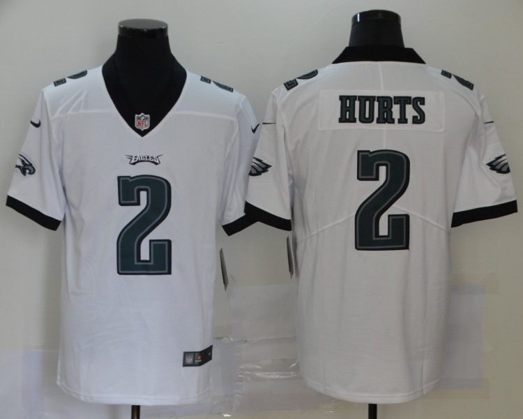 Men's Philadelphia Eagles Jalen Hurts #2 White Jersey