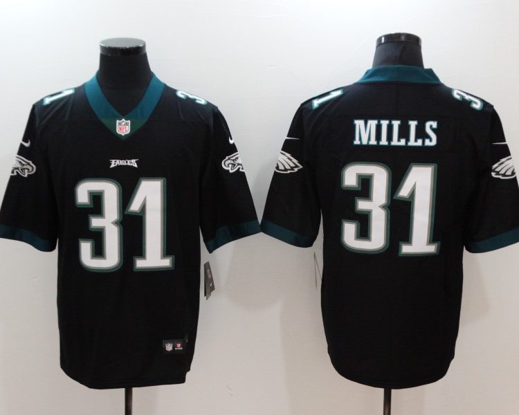 Men's Philadelphia Eagles Jalen Mills #31 Black Jersey