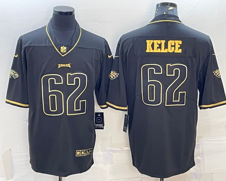 Men's Philadelphia Eagles Jason Kelce #62 Black Jersey