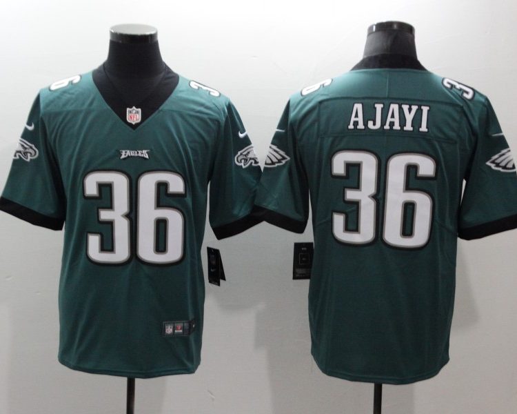 Men's Philadelphia Eagles Jay Ajayi #36 Midnight Green Jersey