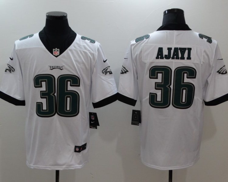 Men's Philadelphia Eagles Jay Ajayi #36 White Jersey