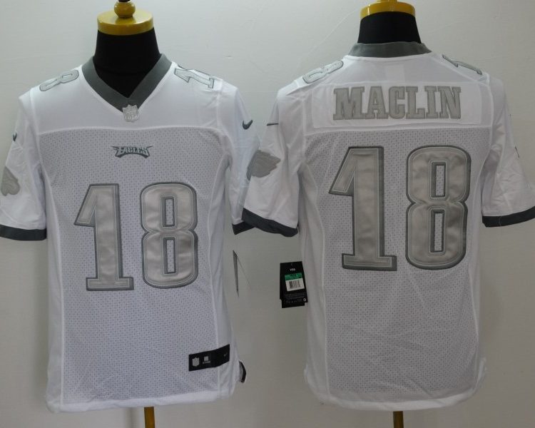 Men's Philadelphia Eagles Jeremy Maclin #18 White Jersey
