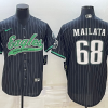 Men's Philadelphia Eagles Jordan Mailata #68 Black Jersey Joint Edition