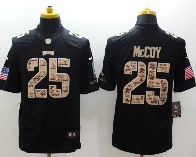 Men's Philadelphia Eagles LeSean McCoy #25 Black Jersey