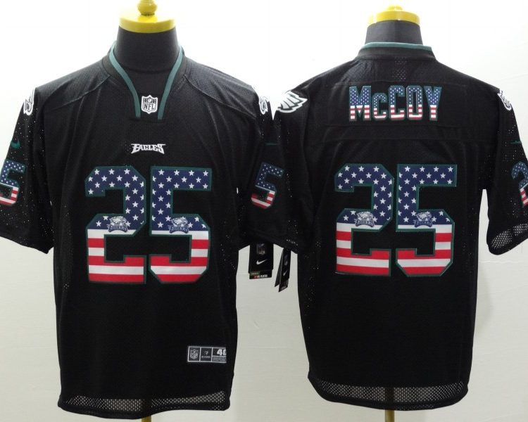 Men's Philadelphia Eagles LeSean McCoy #25 Black Jersey