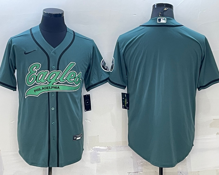 Men's Philadelphia Eagles Midnight Green Blank Jersey