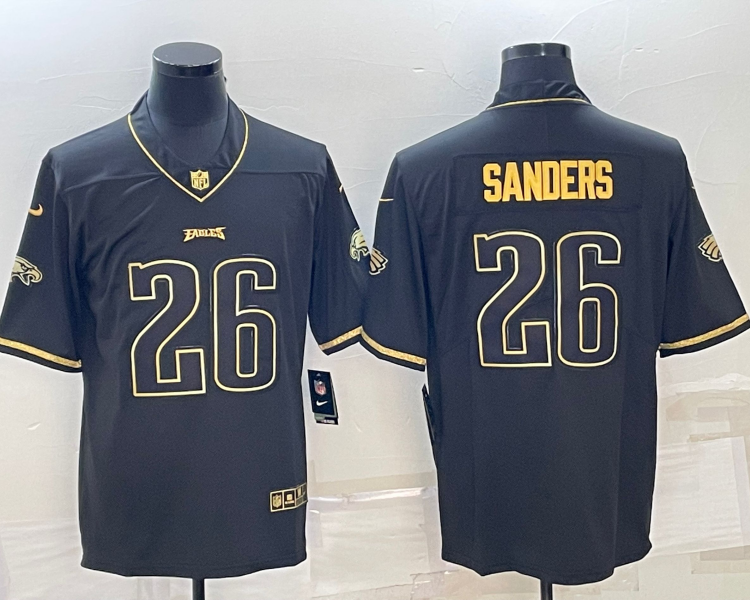 Men's Philadelphia Eagles Miles Sanders #26 Black Jersey