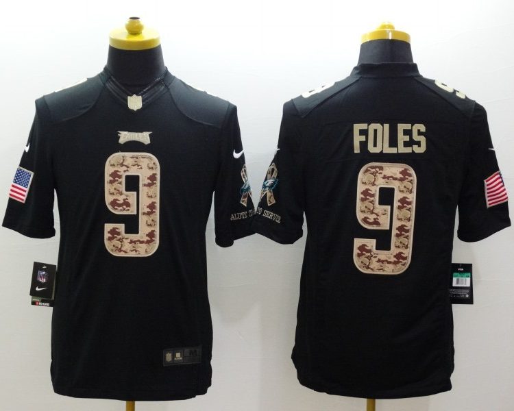 Men's Philadelphia Eagles Nick Foles #9 Black Jersey