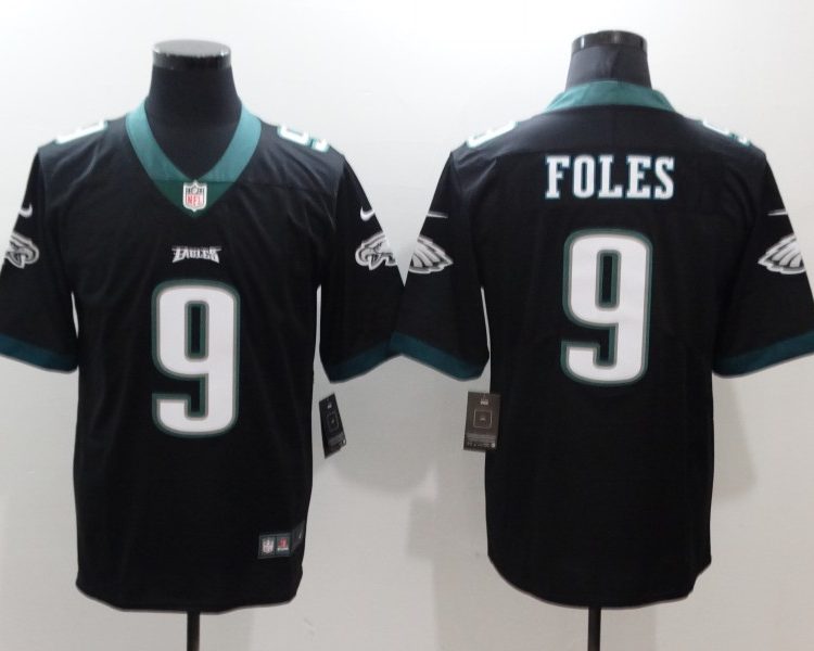 Men's Philadelphia Eagles Nick Foles #9 Black Jersey