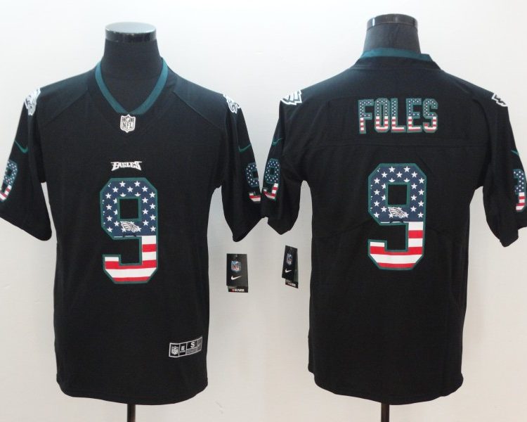 Men's Philadelphia Eagles Nick Foles #9 Black Team Jersey