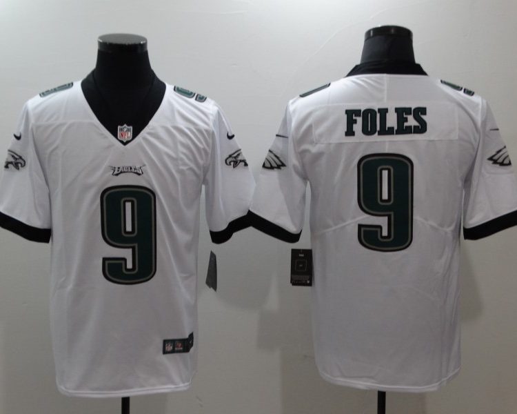 Men's Philadelphia Eagles Nick Foles #9 White Jersey